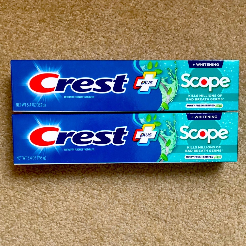 CREST plus Scope Set of 2 (5.4oz) Toothpaste